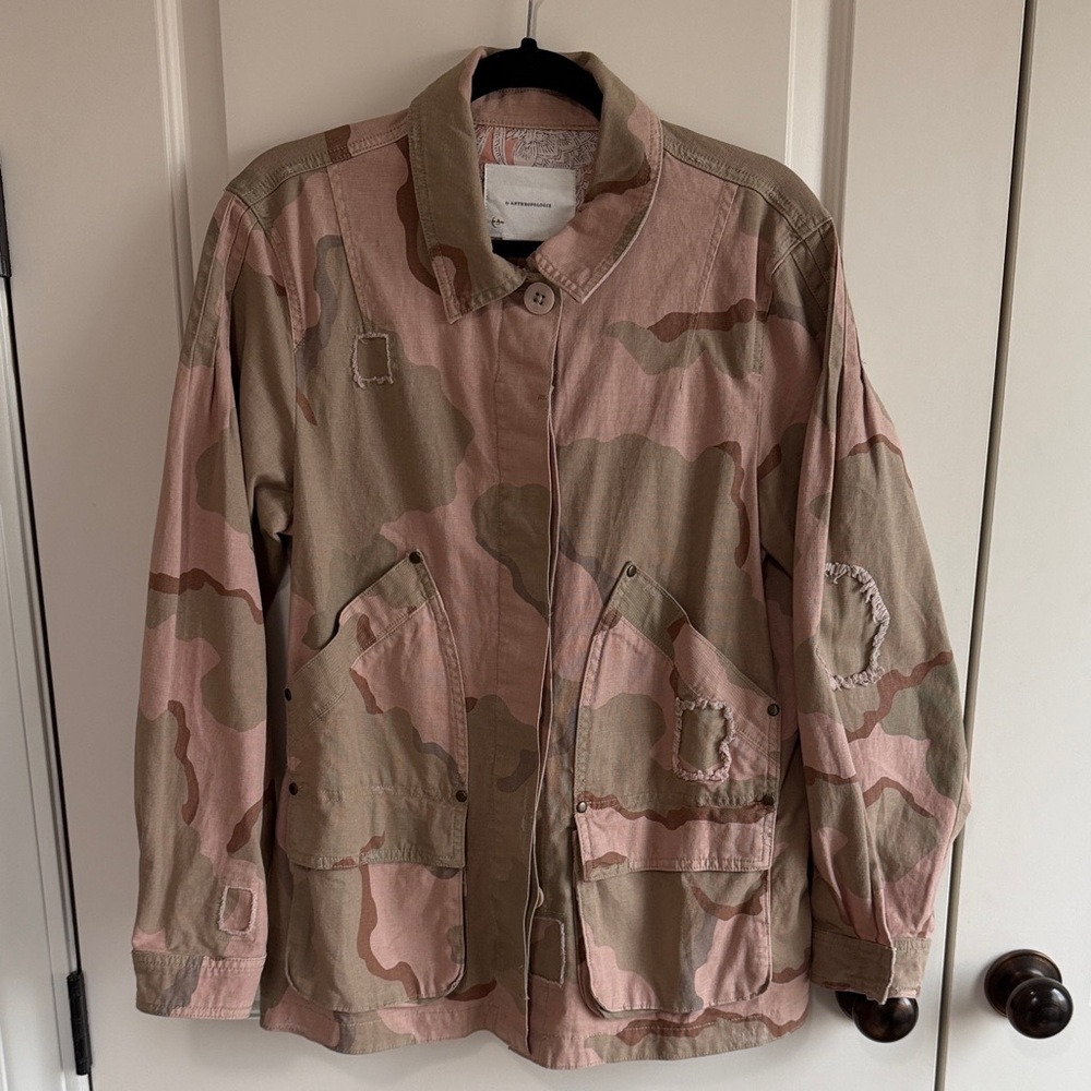 Anthropologie Pink and Tan Jacket